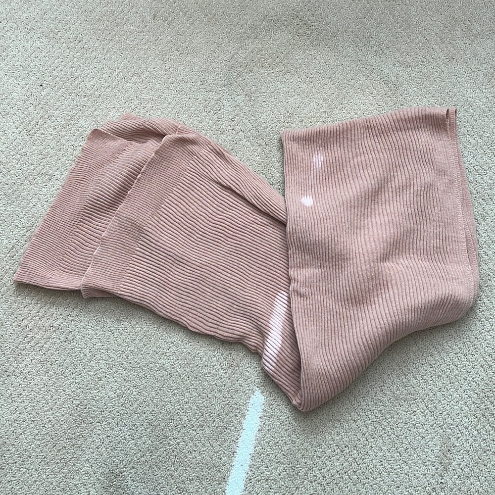 Women cotton ribbed scarf, 70 X 23